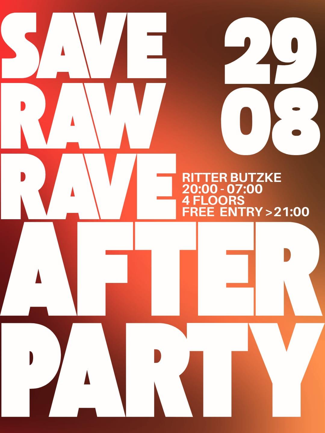 Save the Rave - Afterparty - free entry until 9pm 